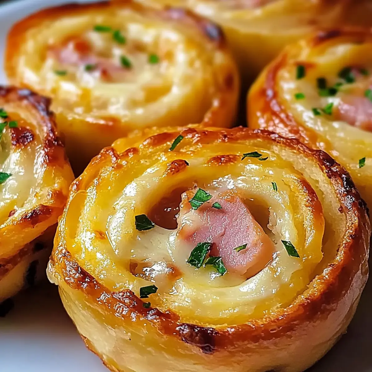 Easter Ham and Cheddar Pinwheels
