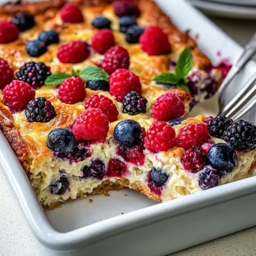 High Protein Triple Berry Bake
