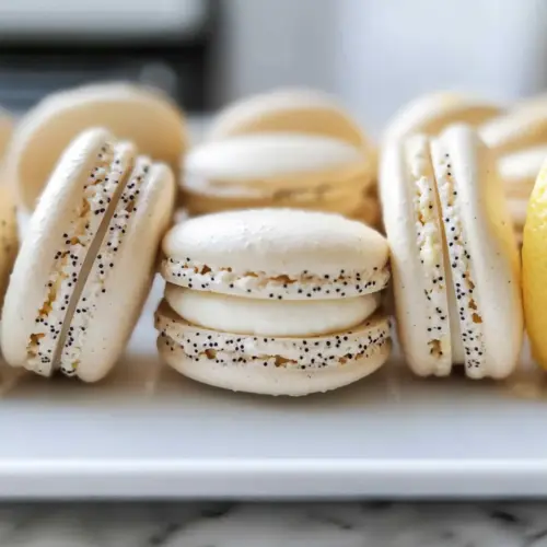 Lemon Poppy Seed Macarons