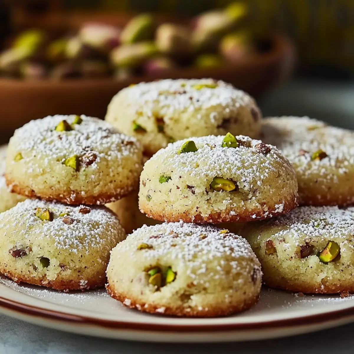 Pistachio Wedding Cookies