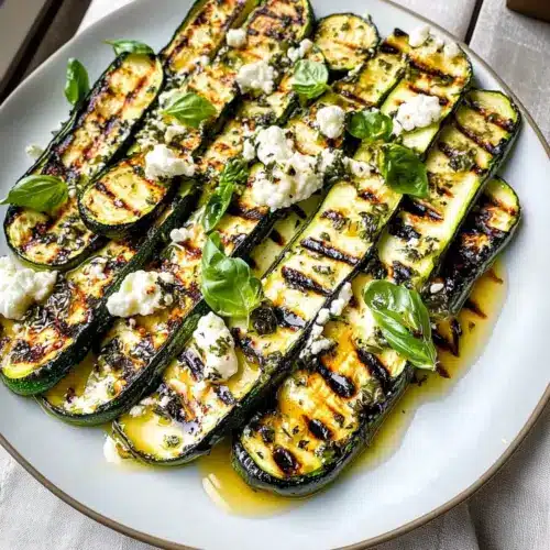 Grilled Zucchini With Goat Cheese, Basil & Honey