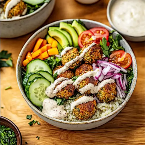 Falafel Bowl Recipe With Tahini Dressing