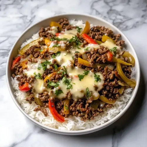 Ground Beef Philly Cheesesteak Meal Prep