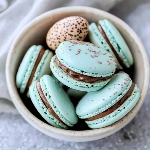 Cadbury Egg Macarons