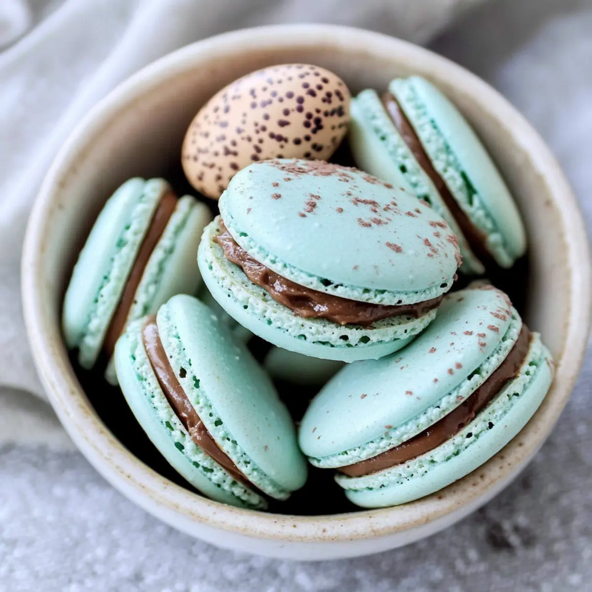 Cadbury Egg Macarons