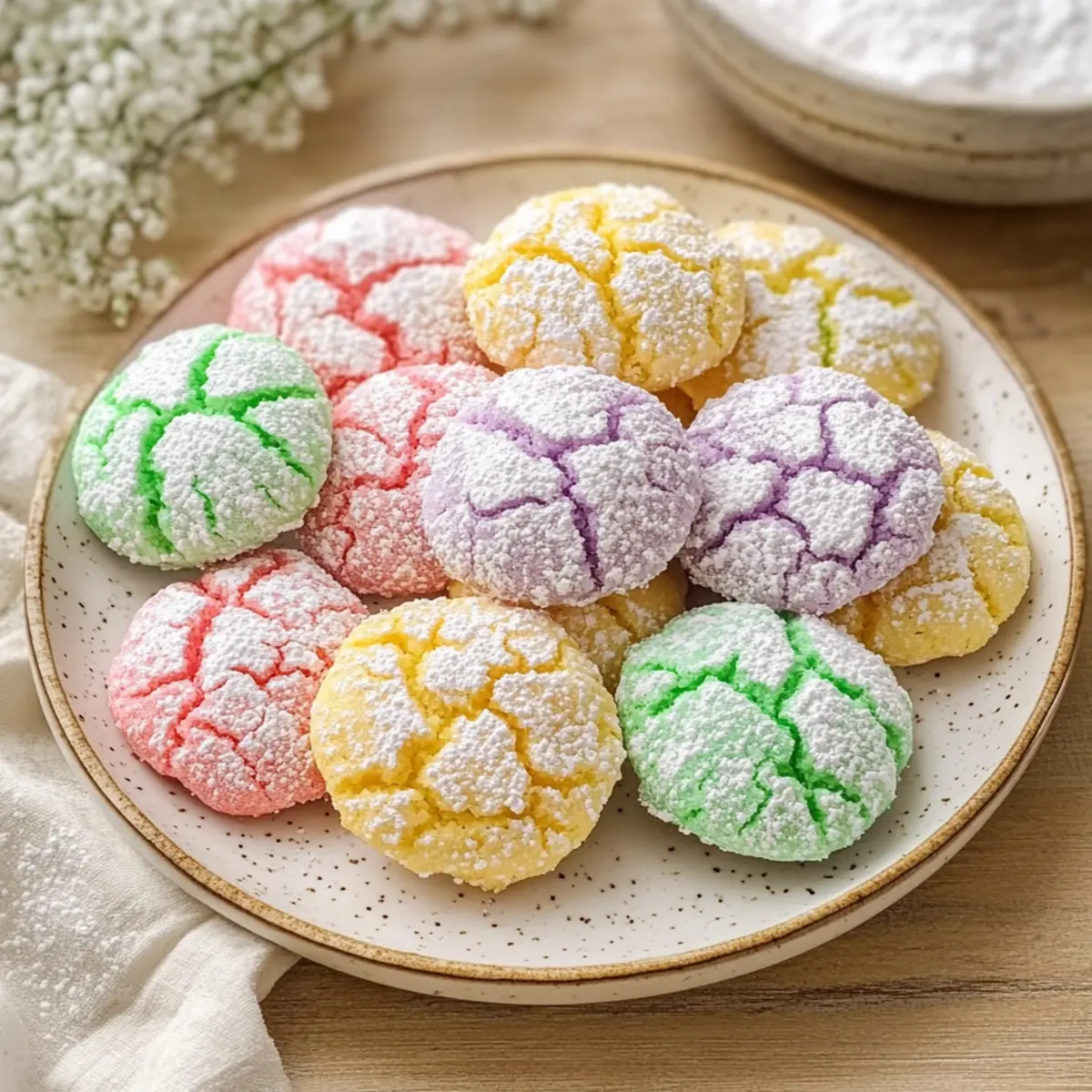 Springtime Crinkle Cookies
