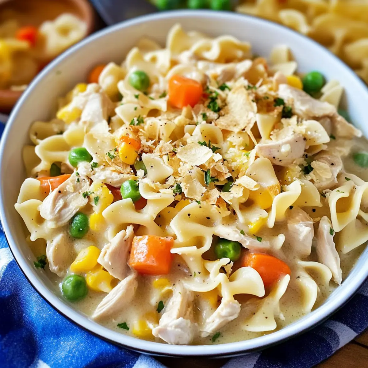 Creamy Chicken Pot Pie Noodles