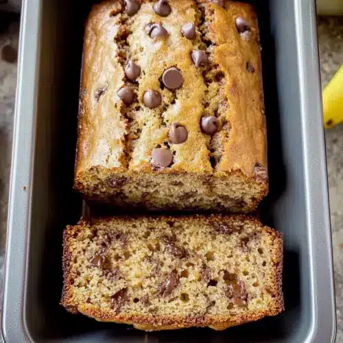 PEANUT BUTTER CHOCOLATE CHIP BANANA BREAD