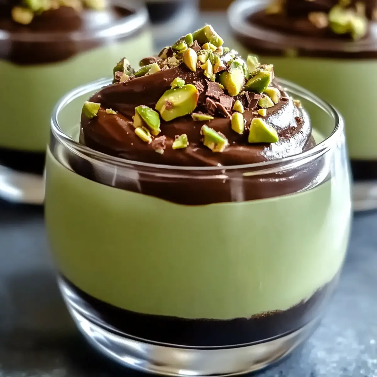 pistachio Mousse with Chocolate Ganache Delight
