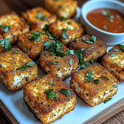 Crispy Garlic Herb Tofu Nuggets
