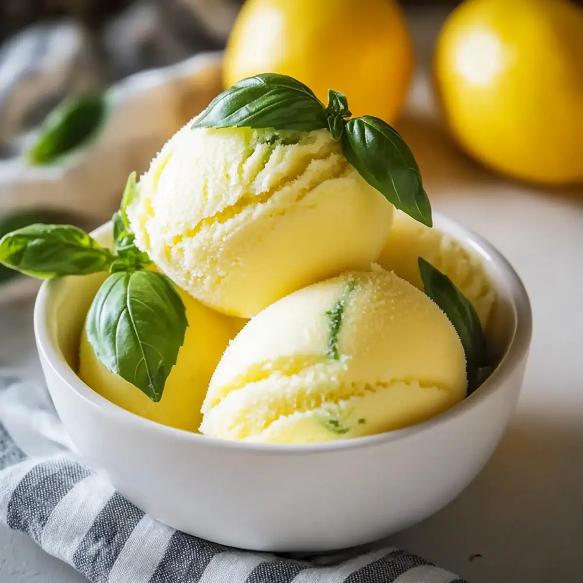 Lemon Basil Sorbet