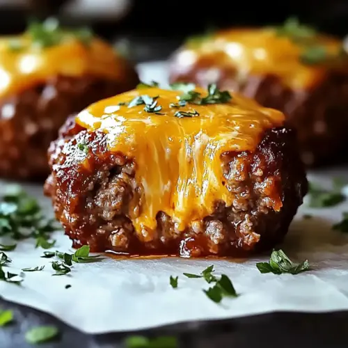 Cheesy Stuffed Meatloaf Bites