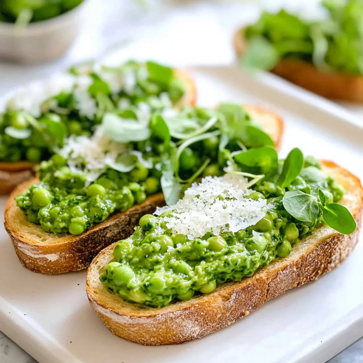 Pea Bruschetta