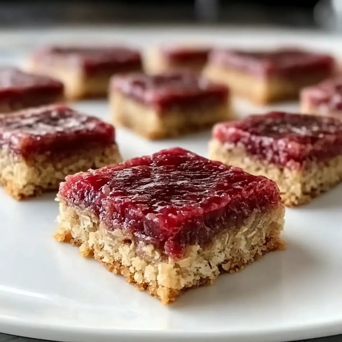 No Bake Rhubarb Cheesecake Squares