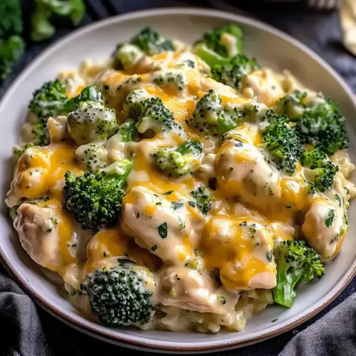 Crockpot Creamy Broccoli Cheddar Chicken