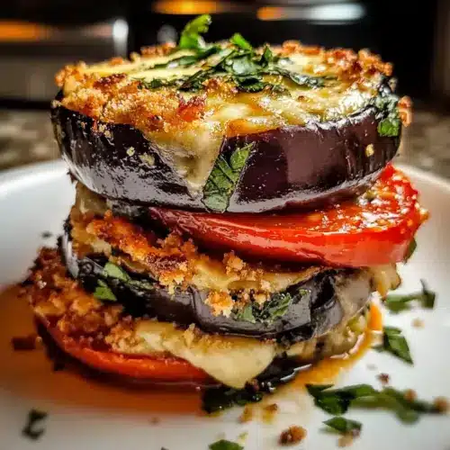 Baked Eggplant and Tomato Stacks