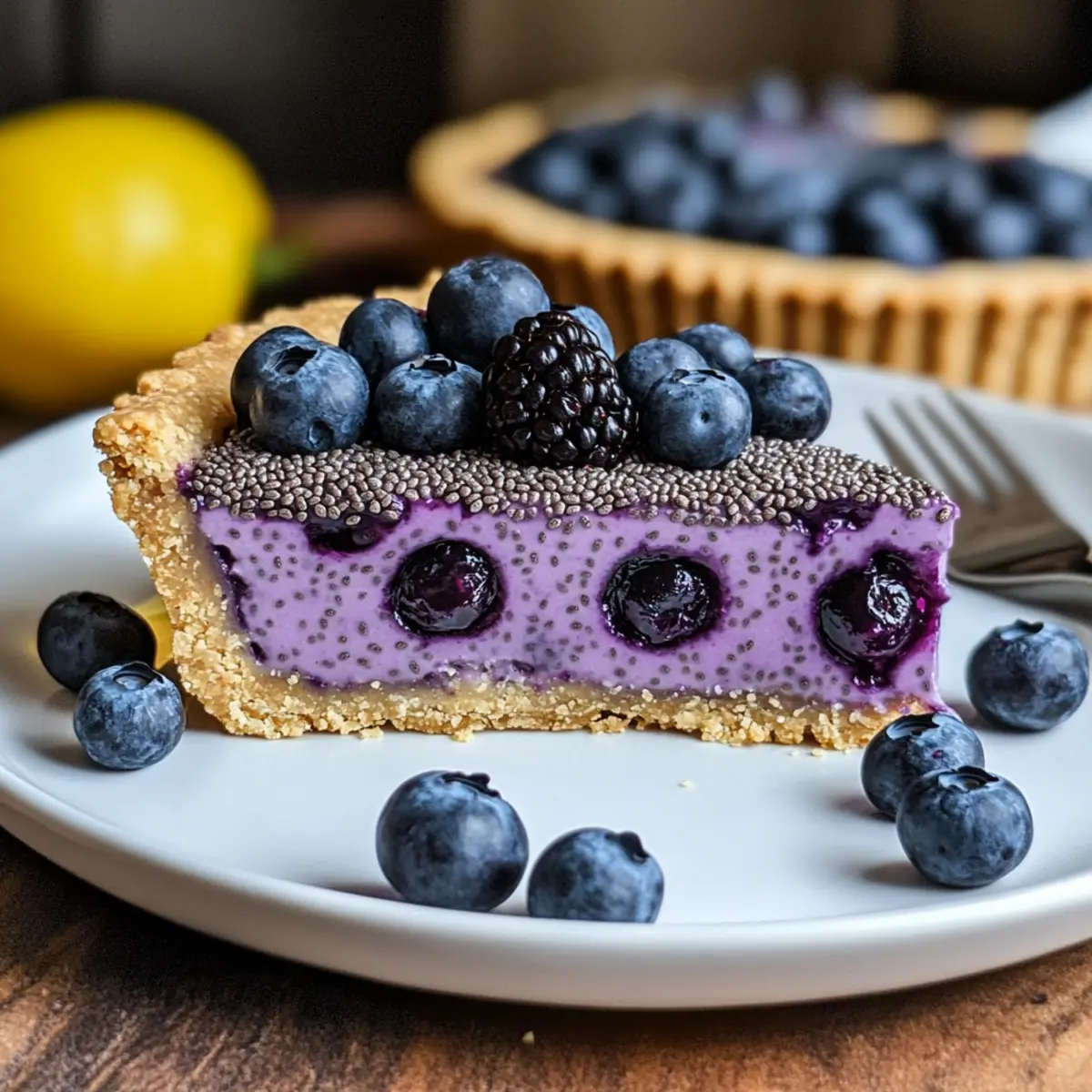 No-Bake Blueberry Chia Seed Pie