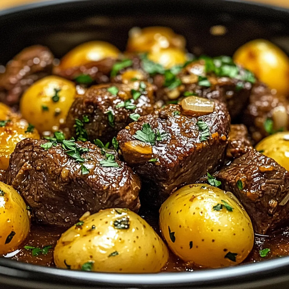 Slow Cooker Garlic Butter Beef