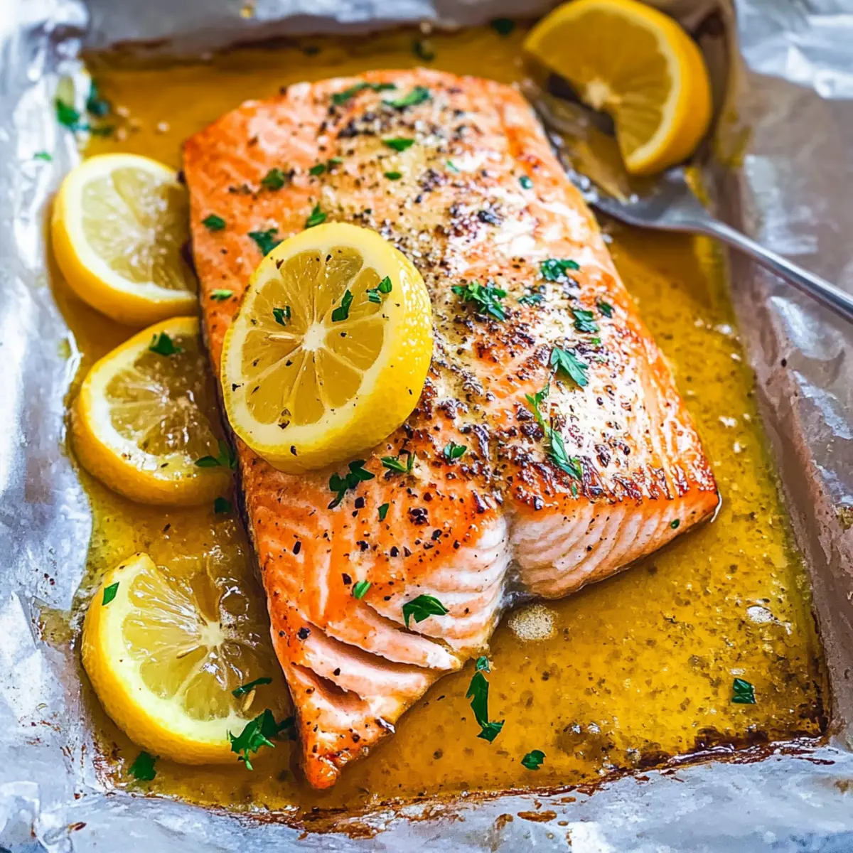 Sheet Pan Lemon Garlic Butter Salmon