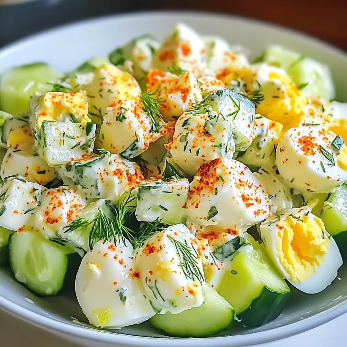 Low Carb Cucumber Egg Salad