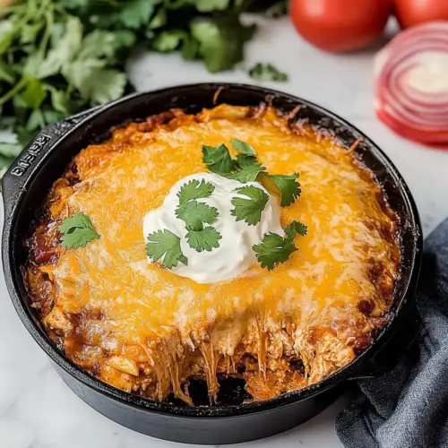 Cozy Keto Chicken Enchilada Casserole