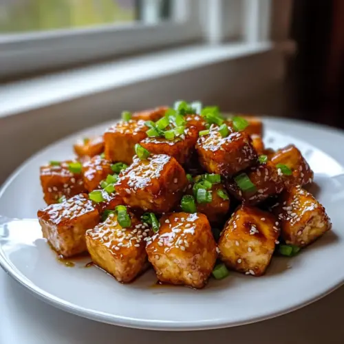 Crispy Honey Garlic Tofu