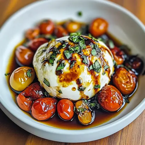 Baked Burrata Bliss with Roasted Tomatoes and Garlic