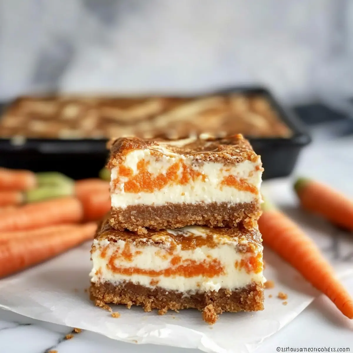 Carrot Cake Cheesecake Bars