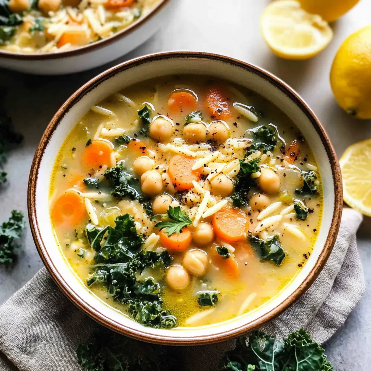 Lemony Greek Chickpea Soup