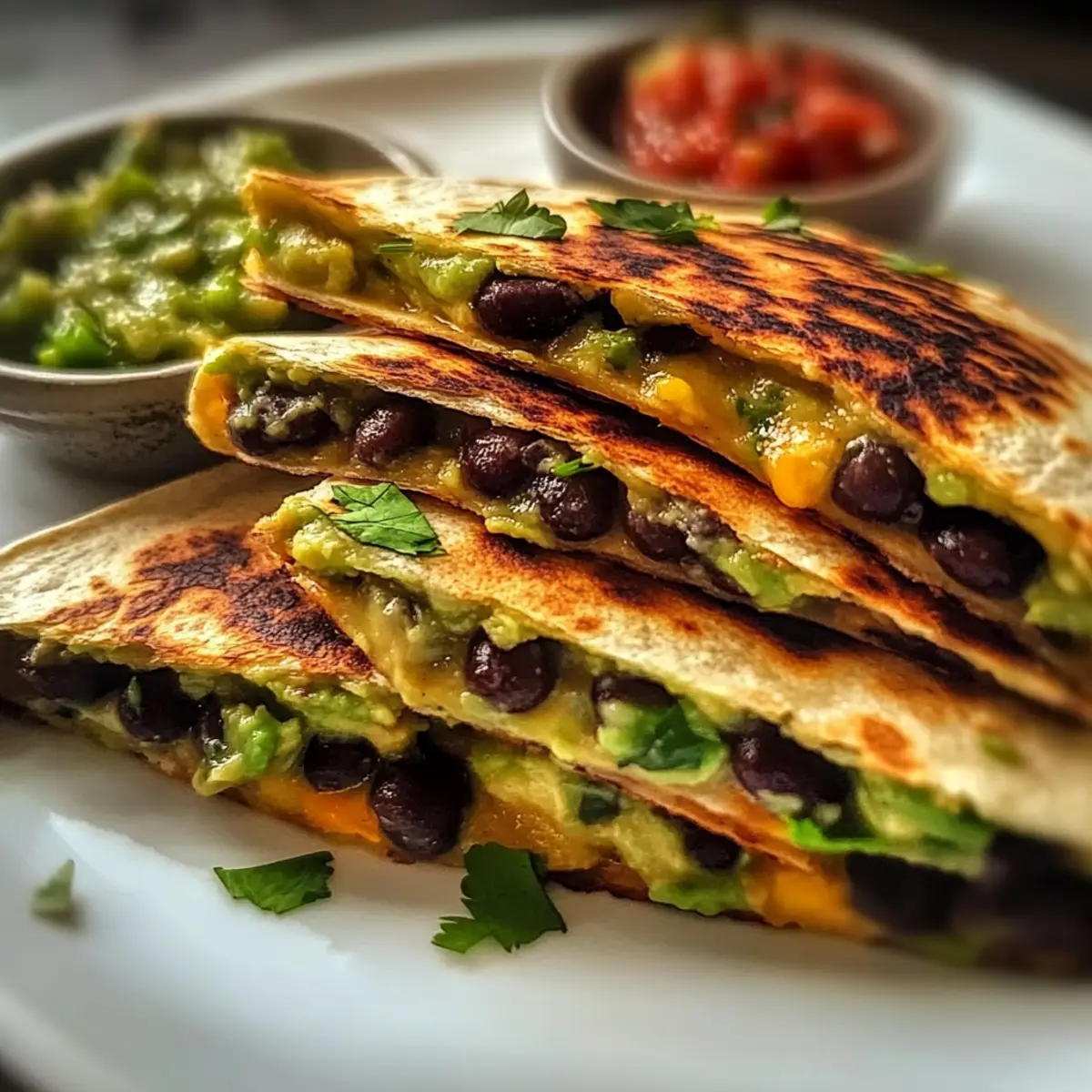 Vegetarian Avocado & Black Bean Quesadilla