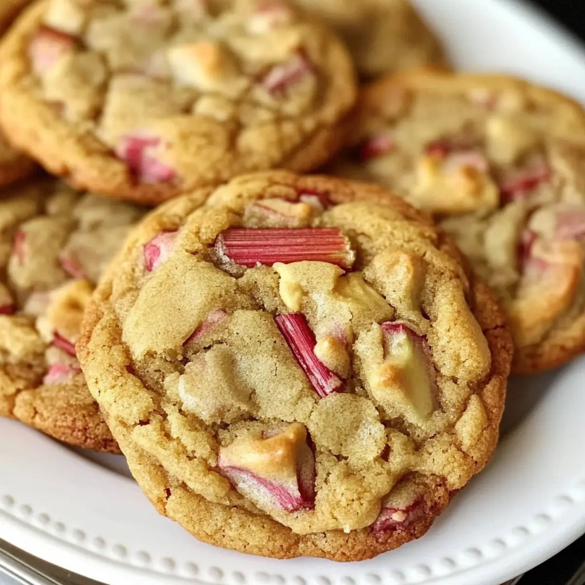 Brown Sugar Rhubarb Cookies