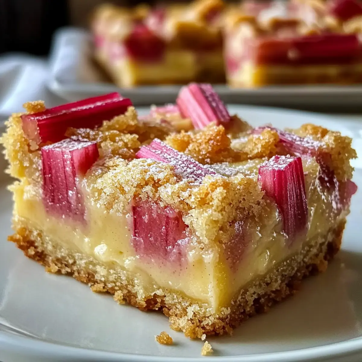 Rhubarb Custard Bars