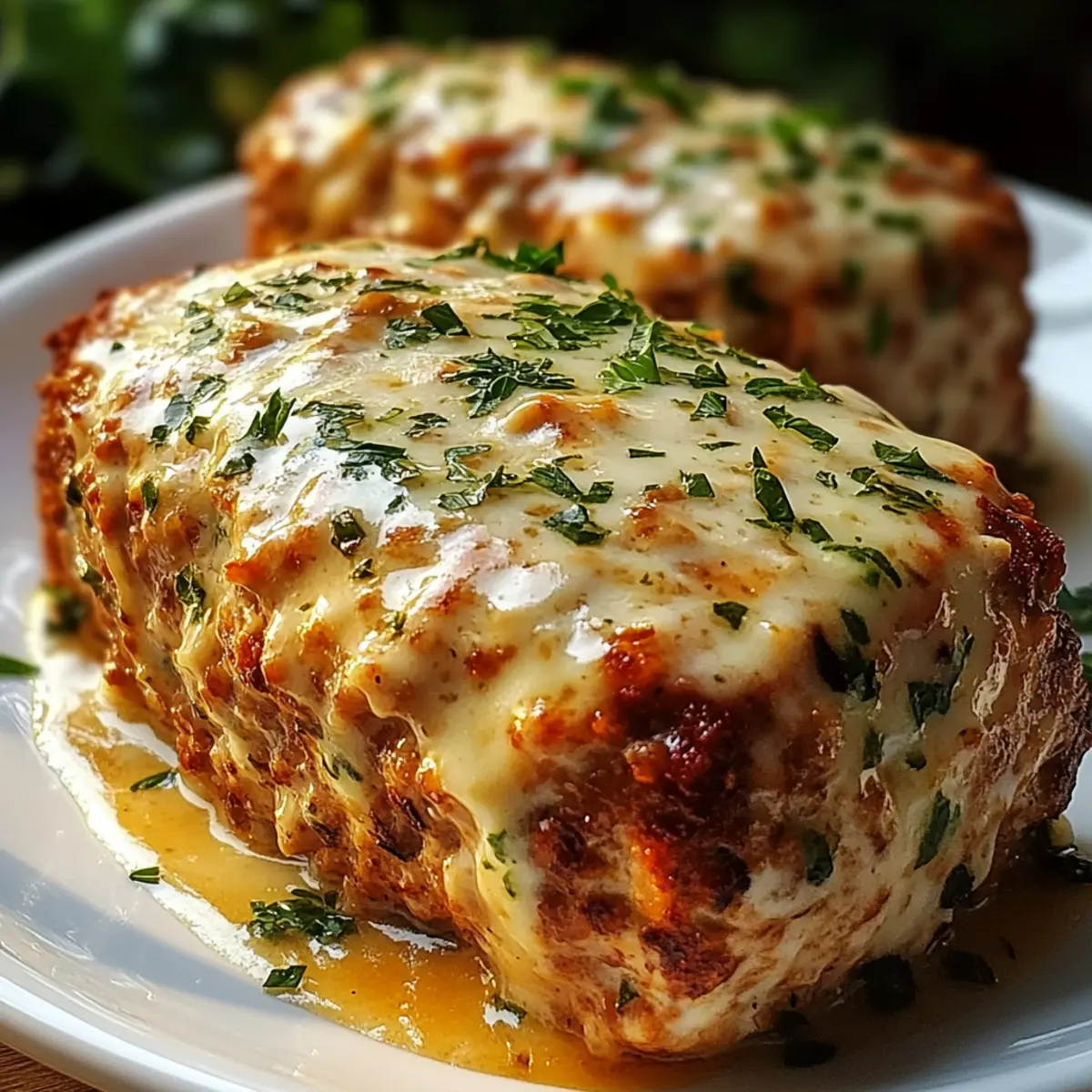 Garlic Parmesan Chicken Meatloaf