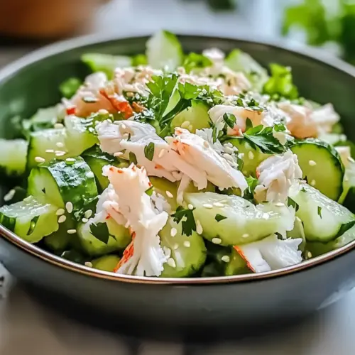 Cucumber Salad with Crab Meat
