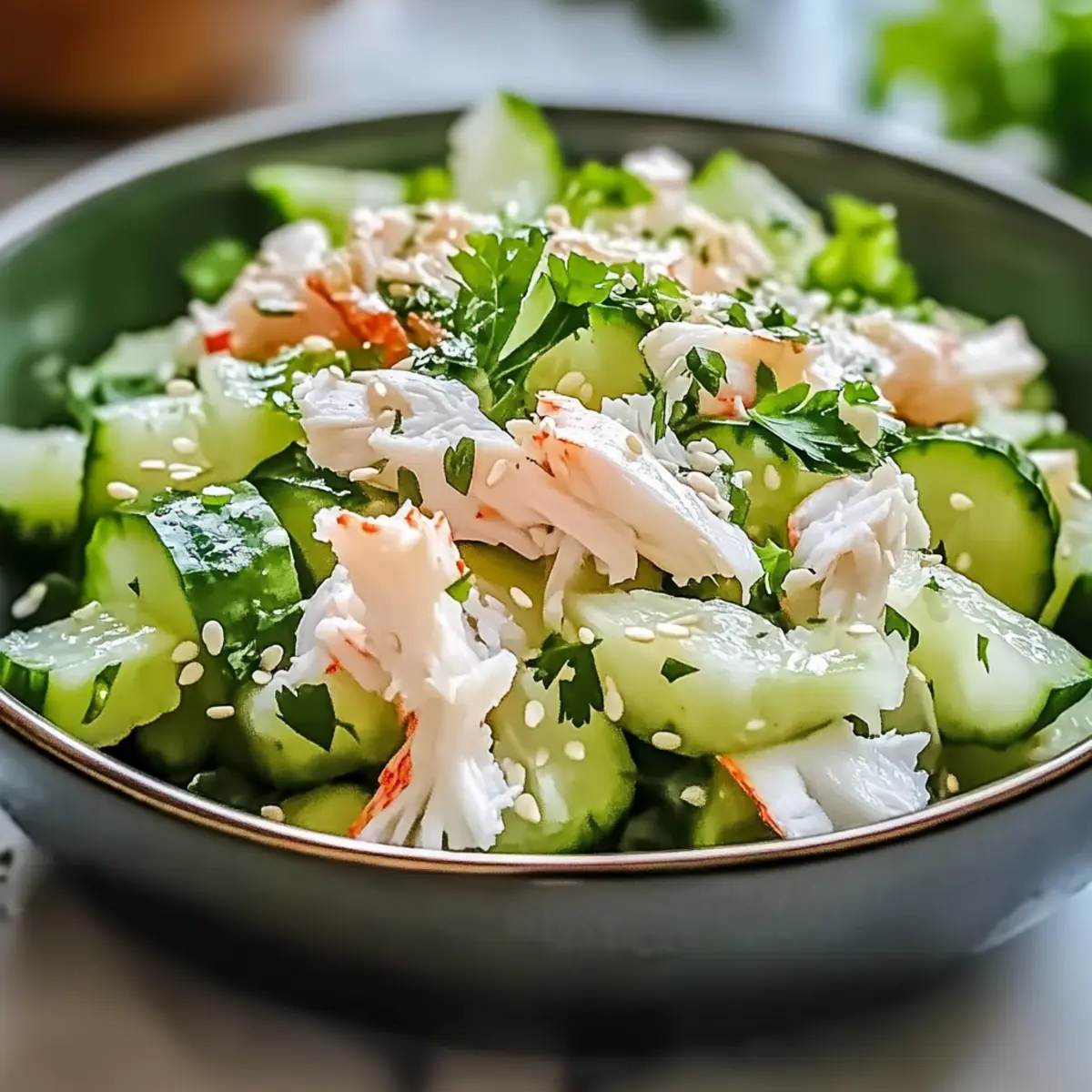 Cucumber Salad with Crab Meat