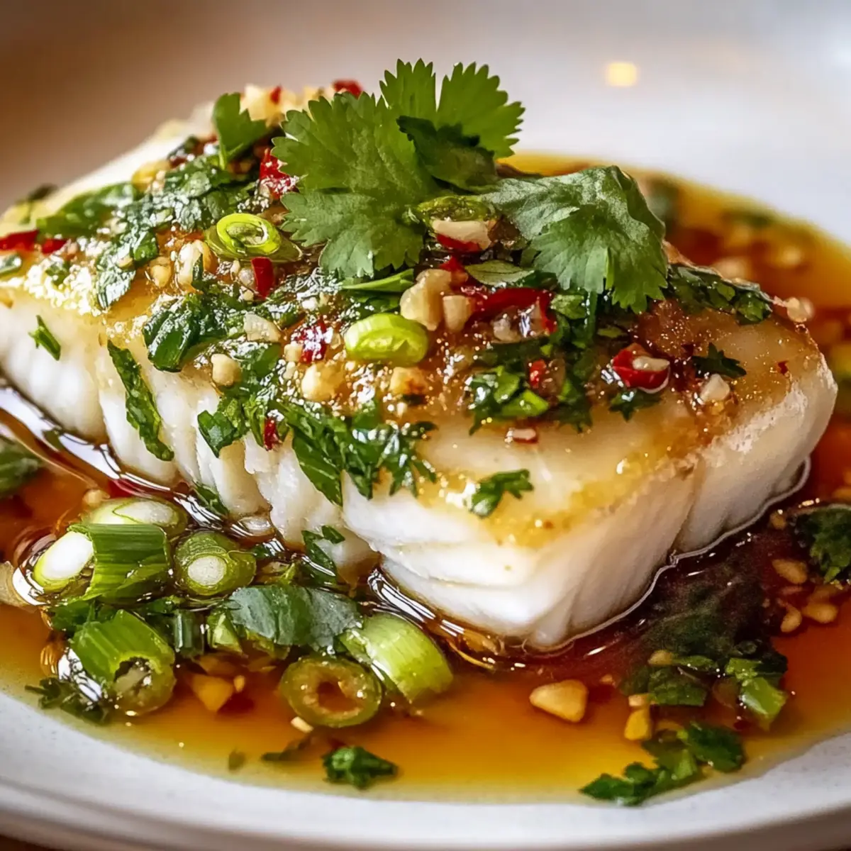 Thai Lime-Garlic Steamed Fish