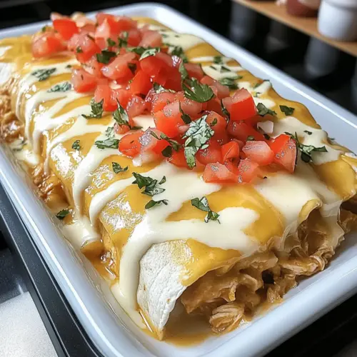 Creamy Queso Chicken Enchiladas