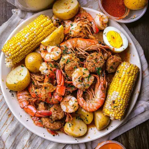 Cajun Seafood Boil with Garlic Butter Sauce