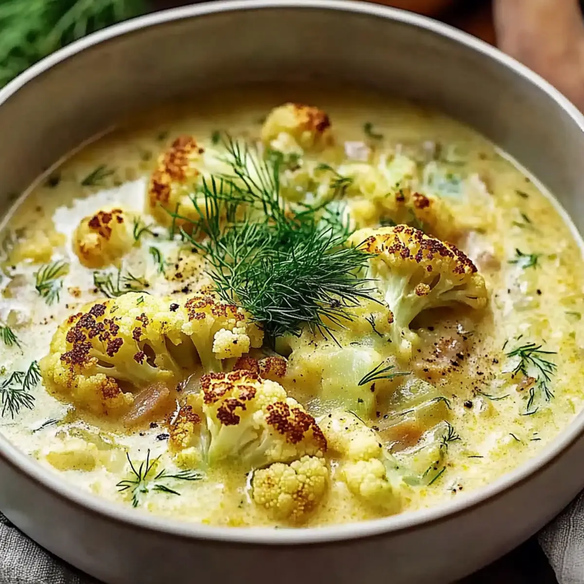 Mediterranean Cauliflower Soup