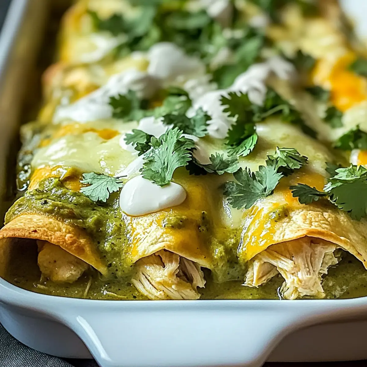 Best Green Chicken Enchiladas