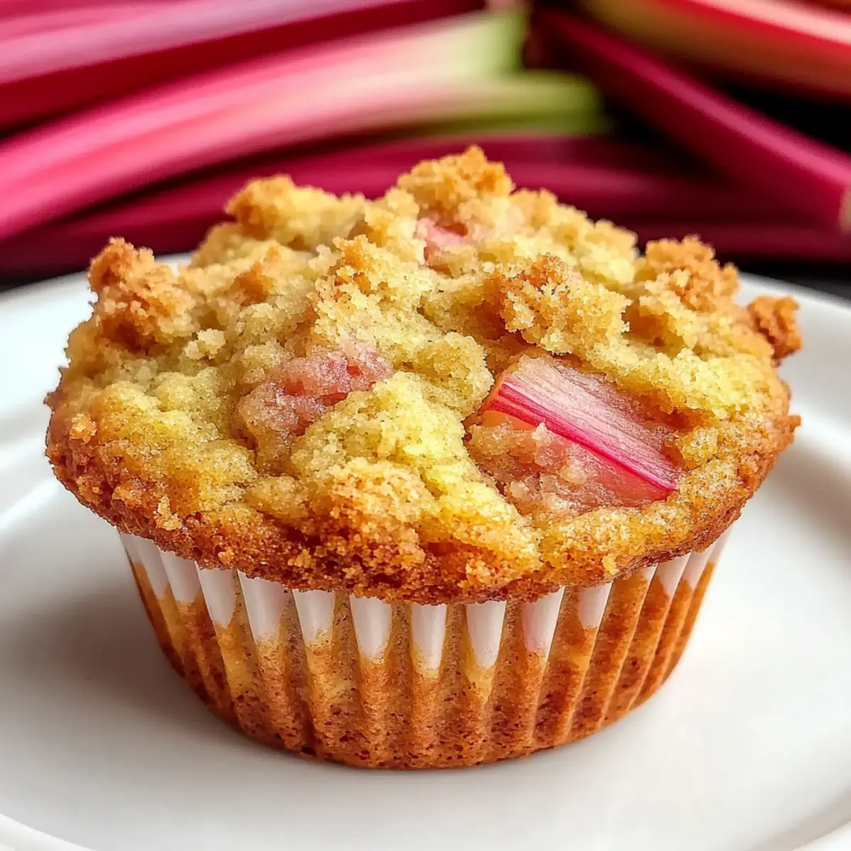 Quick Rhubarb Muffins