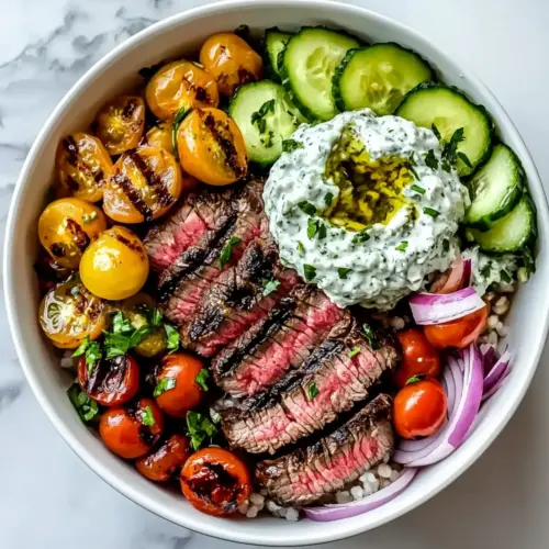 Easy Mediterranean Steak Bowl Recipe