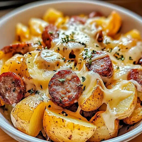 Cheesy Ranch Potatoes and Smoked Sausage Recipe