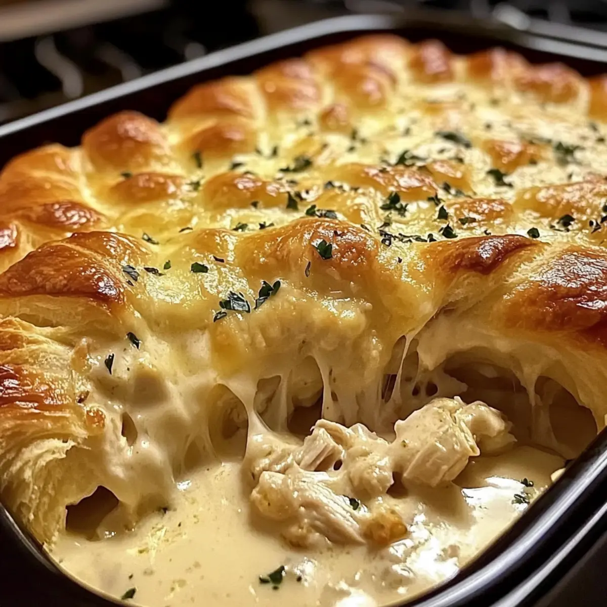 Cheesy Chicken Crescent Bake