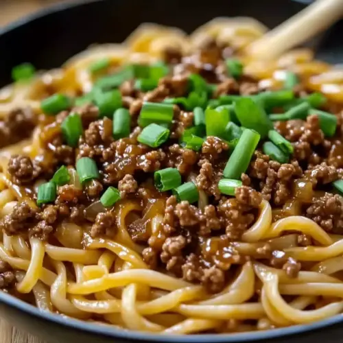 Mongolian Ground Beef Noodles
