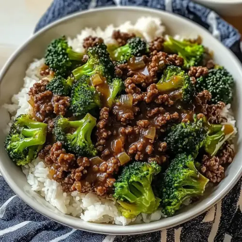 Savory Ground Beef and Broccoli