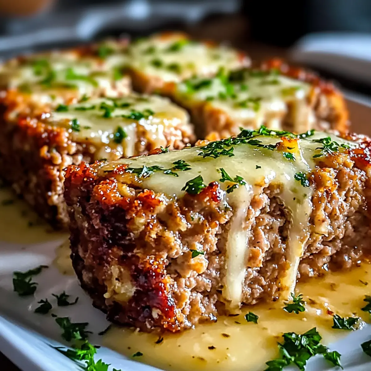 Garlic Parmesan Chicken Meatloaf