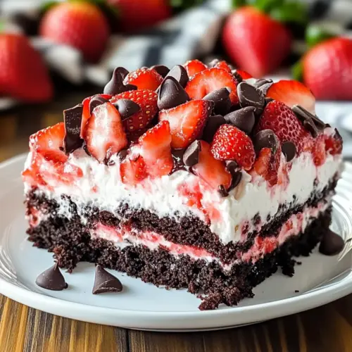 Strawberry Earthquake Cake
