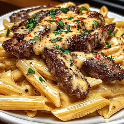 Creamy Cajun Steak Penne Pasta