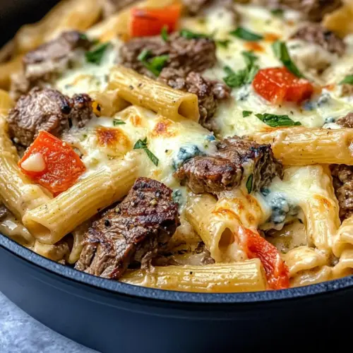 Steak & Blue Cheese Rigatoni Bake